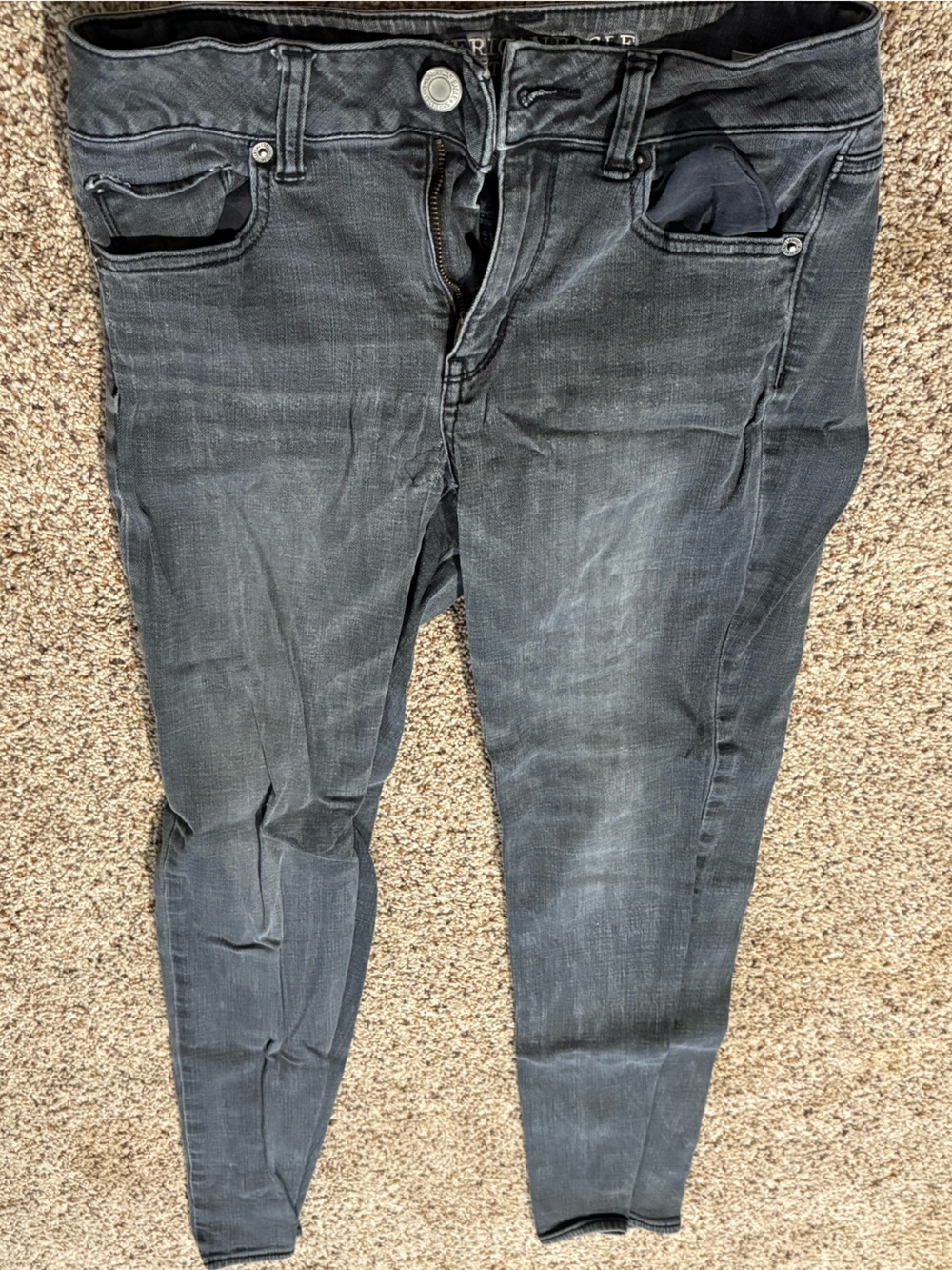 American Eagle light washed Black Jeans